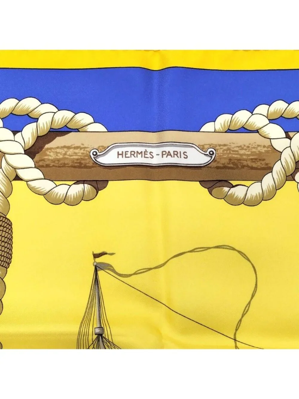 Hermes Carre 90 Scarf Silk 100% Yellow